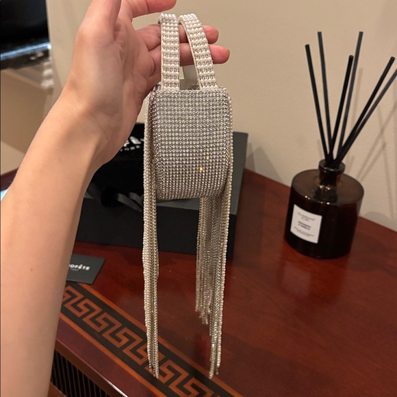 RETROFETE ESTEL SMALL EMBELLISHED Sequin PEARL FRINGE BAG Clutch - Picture 11 of 16